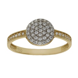 [S640] SORTIJA ORO 18KL CIRCONITAS