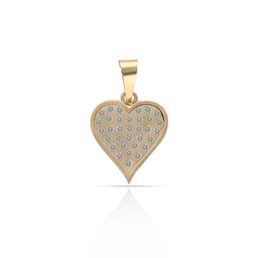 COLGANTE ORO 18KL CORAZON CIRCONITAS - 10x11MM