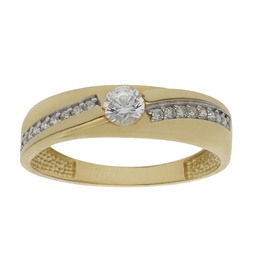 [S633] SORTIJA ORO 18KL CIRCONITAS