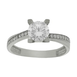 [S769] SORTIJA ORO BLANCO 18KL CIRCONITAS
