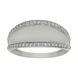 [S773] SORTIJA ORO BLANCO 18KL CIRCONITAS