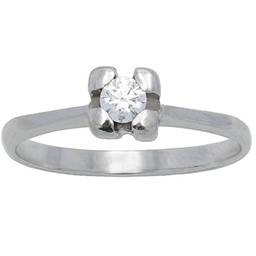 [LCR129B] SORTIJA ORO BLANCO 18KL DIAMANTE