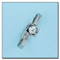 [LCR142B] SORTIJA ORO BLANCO 18KL DIAMANTE