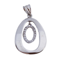 [AG519] COLGANTE CIRCONITAS PLATA 925MM