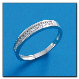 [LCR84B] SORTIJA ORO BLANCO 18KL DIAMANTES