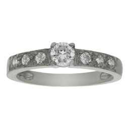 [LCR172B] SORTIJA ORO BLANCO 18KL DIAMANTES