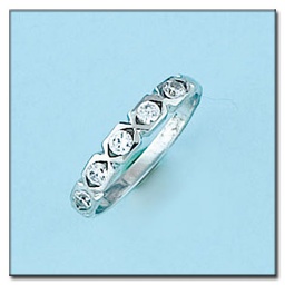[LCR122B] SORTIJA ORO BLANCO 18KL DIAMANTES