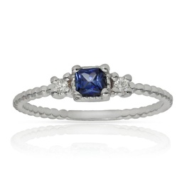 [LCR305B] SORTIJA ORO BLANCO 18KL ZAFIRO + DIAMANTES (copia)