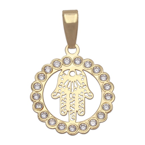 COLGANTE ORO 18KL MANO DE FATIMA - 15MM