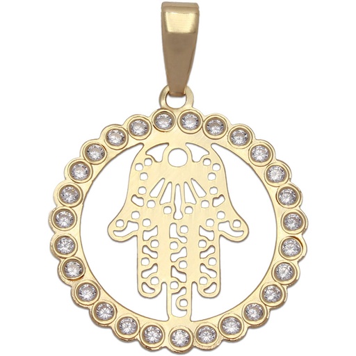 COLGANTE ORO 18KL MANO DE FATIMA - 19MM