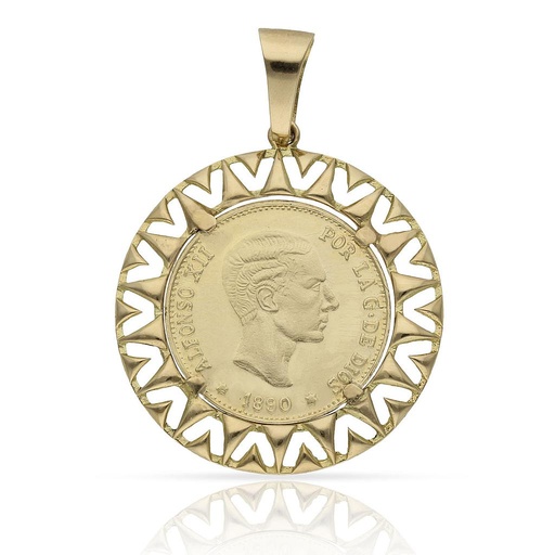 COLGANTE ORO 18KL MONEDA - 20MM