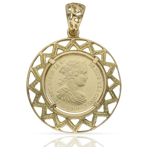 COLGANTE ORO 18KL MONEDA - 20MM