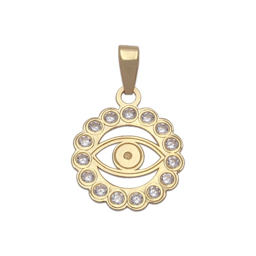 COLGANTE ORO 18KL OJO TURCO - 12MM