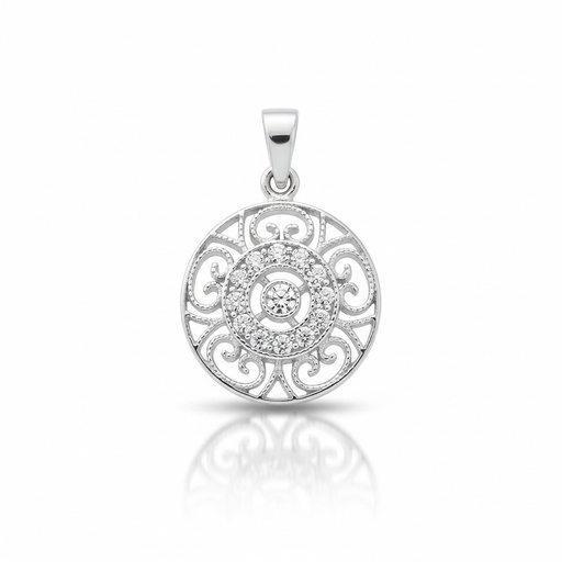COLGANTE ORO BLANCO 18KL DIAMANTES