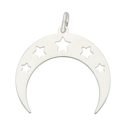 [AG611] COLGANTE LUNA + ESTRELLAS PLATA 925MM