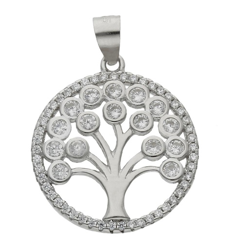 COLGANTE PLATA 925MM ARBOL DE LA VIDA CIRCONITAS - 20MM