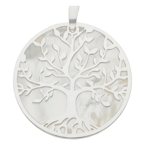 COLGANTE PLATA 925MM ARBOL DE LA VIDA NACAR - 40MM