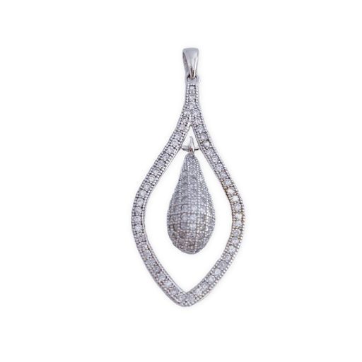COLGANTE PLATA 925MM CIRCONITAS
