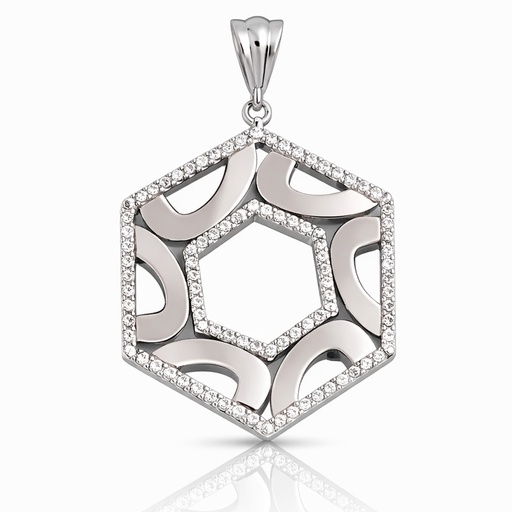 COLGANTE PLATA 925MM CIRCONITAS