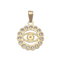 [G543] COLGANTE OJO TURCO ORO 18KL - 12MM