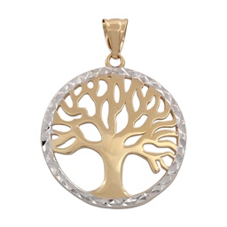 [G747] COLGANTE ORO 18KL ARBOL VIDA BICOLOR