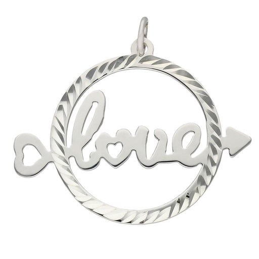 COLGANTE PLATA 925MM LOVE