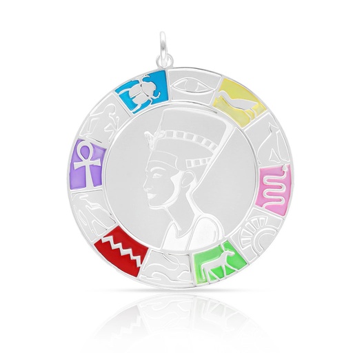 COLGANTE PLATA 925MM NEFERTITI · EGIPTO - 30MM