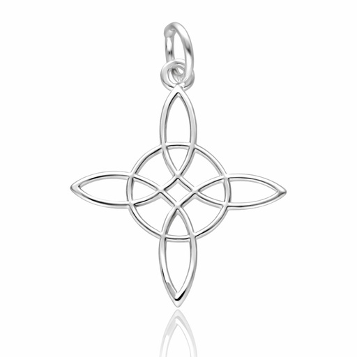 COLGANTE PLATA 925MM NUDO DE BRUJA - 19MM