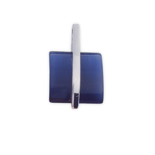 COLGANTE PLATA 925MM OJO DE GATO AZUL