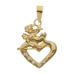 [G112] COLGANTE ORO 18KL CORAZON + SAN VALENTIN