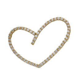 [G288] COLGANTE ORO 18KL CORAZON CIRCONITAS