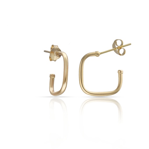 AROS ORO 18KL CUADRADOS - 11x11MM