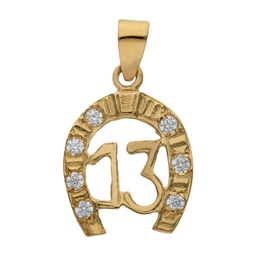 [G2003] COLGANTE ORO 18KL HERRADURA GRANDE