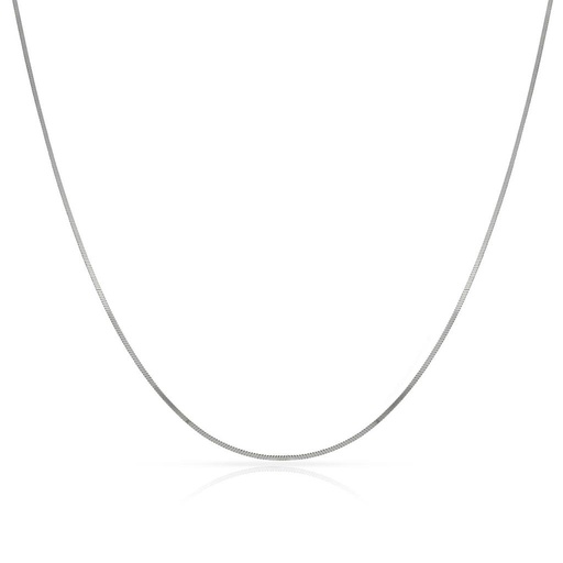 COLLAR ORO BLANCO 18KL COLA TOPO