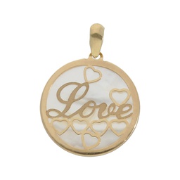 [G830] COLGANTE ORO 18KL LOVE NACAR - 17MM
