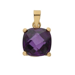 [G349] COLGANTE ORO 18KL PIEDRA COLOR AMATISTA