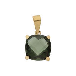 [G351] COLGANTE ORO 18KL PIEDRA COLOR OLIVINA 