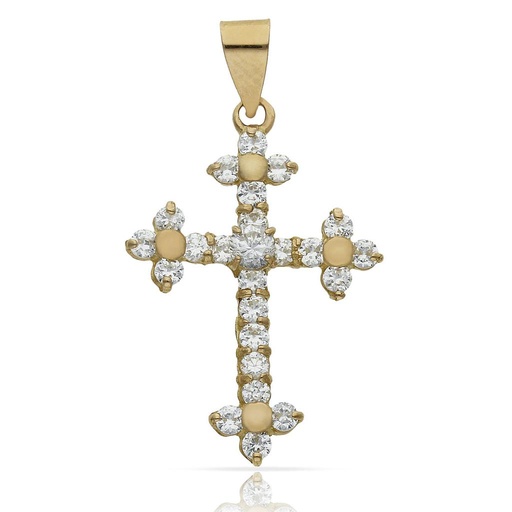 CRUZ ORO 18KL CIRCONITAS - 20x29MM