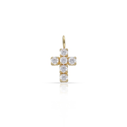 CRUZ ORO 18KL CIRCONITAS - 6.50x10MM