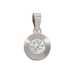 [G145] COLGANTE ORO BLANCO 18KL CIRCONITA - 7MM