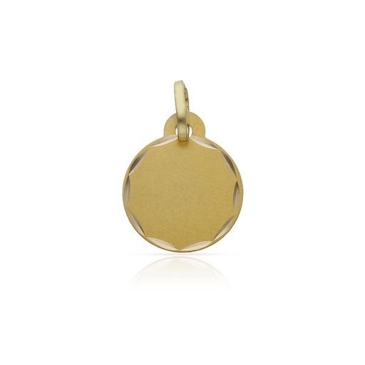 DISCO ORO 18KL TALLADO - 13MM