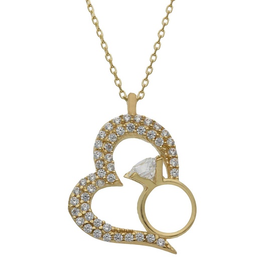 GARGANTILLA ORO 18KL CORAZON + ANILLO