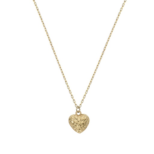 GARGANTILLA ORO 18KL CORAZON TALLADO