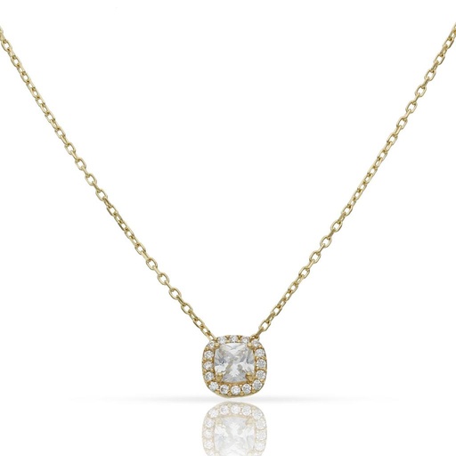 GARGANTILLA ORO 18KL CUADRADO CIRCONITAS
