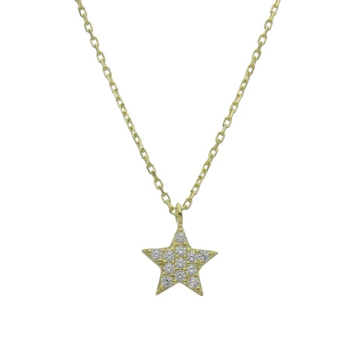 GARGANTILLA ORO 18KL ESTRELLA CIRCONITAS