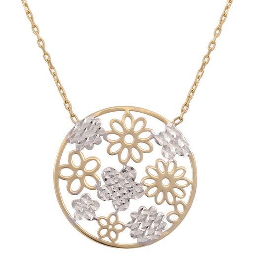 GARGANTILLA ORO 18KL FLORES