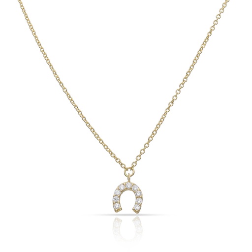GARGANTILLA ORO 18KL HERRADURA CIRCONITAS