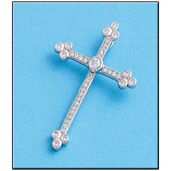 [AG408] CRUZ CIRCONITAS PLATA 925MM - RETIRADO DE CATALOGO