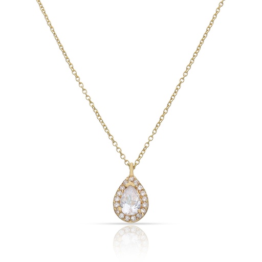 GARGANTILLA ORO 18KL LAGRIMA CIRCONITAS