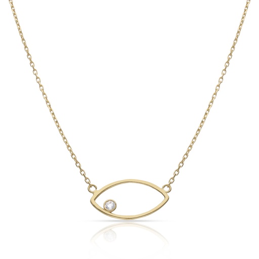 GARGANTILLA ORO 18KL OVAL CIRCONITA